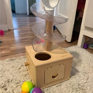Lovevery Wooden Ball Drop Toy with Spiral Track